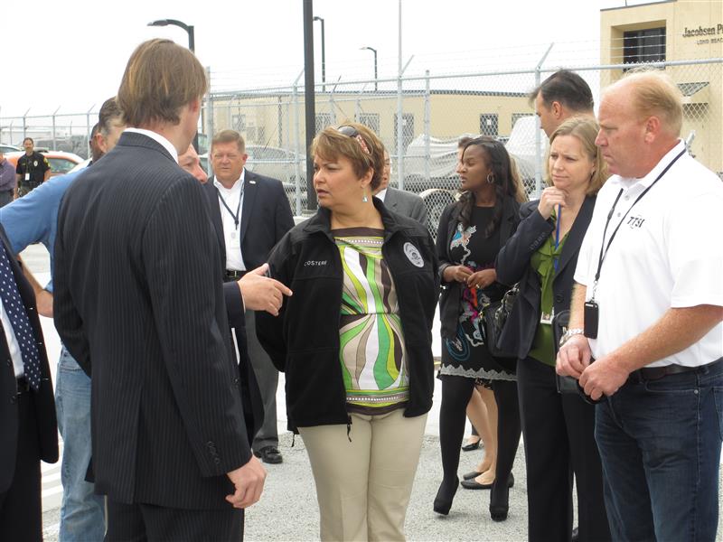 EPA Chief Lisa Jackson visits the Port of Long Beach